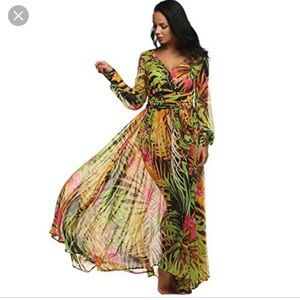 ACEVOG Chiffon Beach Dress